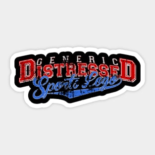 Generic distressed sports logo Sticker